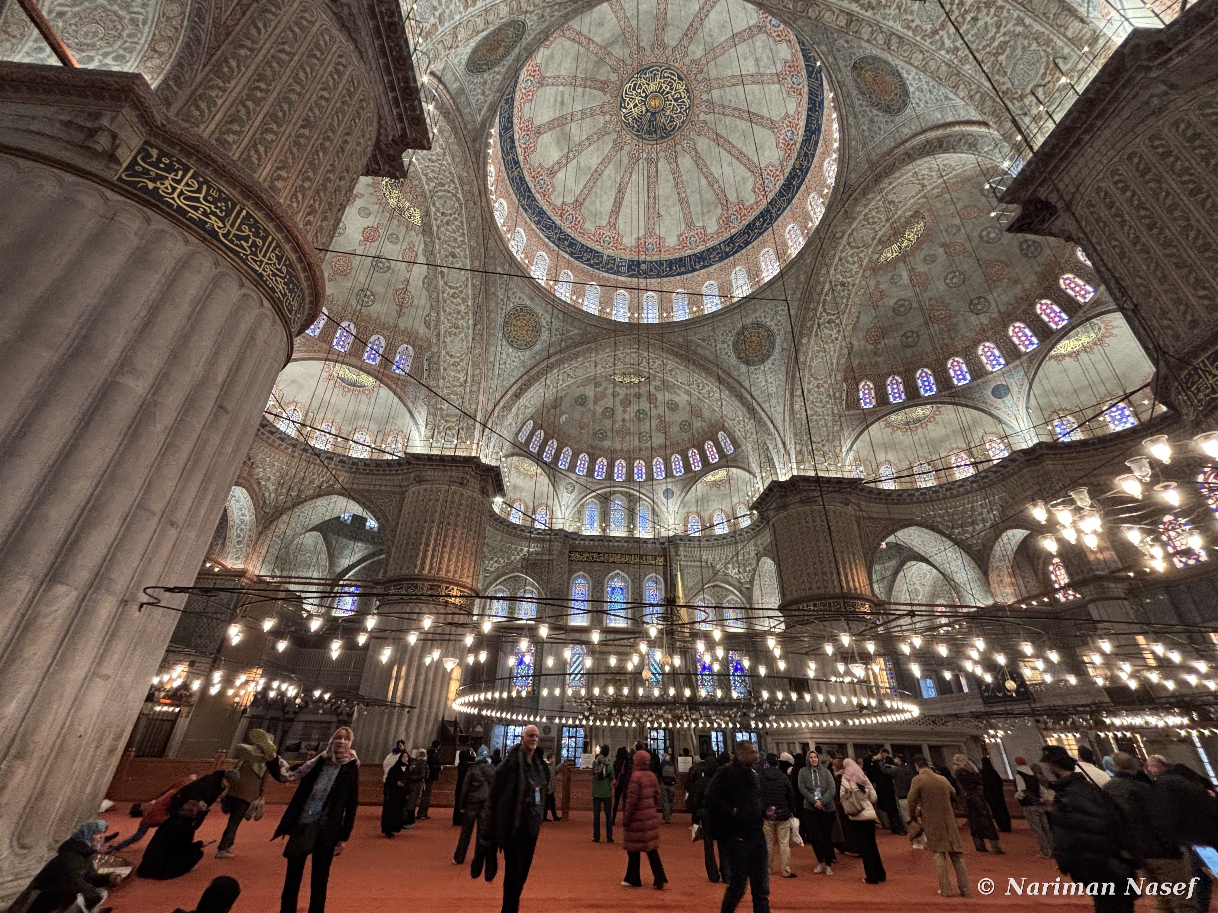Interior of the Sultan Ahmed Mosque